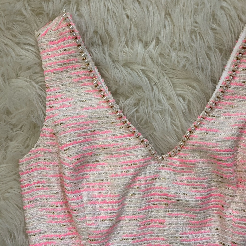 Lily Pulitzer Pearl Detail Fitted Shift Dress